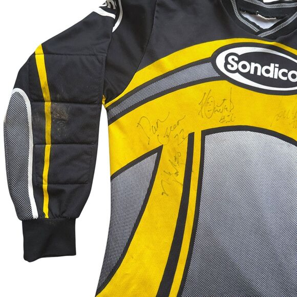 Sondico Goalkeeper Vintage Soccer Jersey Medium Padded Elbow Signed Autographed - Picture 4 of 14